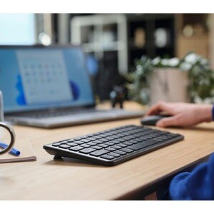 Trust Lyra Tastatur - Kabellos Konnektivität - USB 1.1 Typ A Schnittstelle - Deutsch - Schwarz - Schere Keyswitch - Blueto