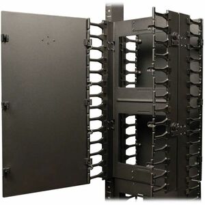 Tripp Lite series SmartRack SRCABLEVRT12 Cable Organizer - Black - Cable Manager - Steel