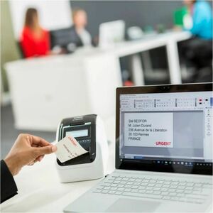 Brother QL-820NWBCVM Desktop Thermal Transfer Printer - Label Print - Ethernet - USB - Bluetooth - Wireless LAN - With Cut