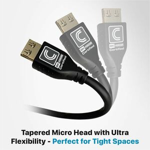 Comprehensive MicroFlex™ Pro AV/IT Integrator Series™ Active Ultra High Speed 8K 48G HDMI Cable with ProGrip™ Jet Black 15