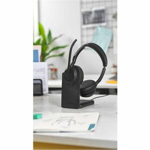 Cuffie Jabra Evolve2 55 Wireless On-ear Stereo - Nero - Binaural - Ear-cup - 3000 cm - Bluetooth - 20 Hz a 20 kHz - Tecnol