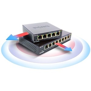 D-Link DGS-105 5 Ports Ethernet Switch - 2 Layer Supported - 3.10 W Power Consumption - Twisted Pair - Desktop