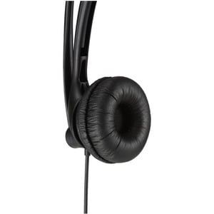 Kensington K80100WW Wired Over-the-head Mono Headset - Black - Monaural - Ear-cup - 182.9 cm Cable - Omni-directional, Noi