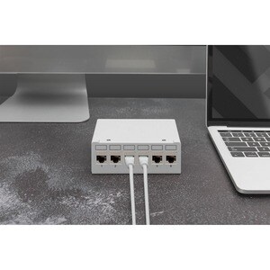Digitus 6 Anschluss/AnschlüssePatch Panel - Hellgrau - 10" Breit - Desktop, Wandmontierbar