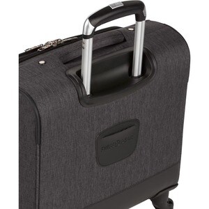 SwissGear SWA5975422146 Travel/Luggage Case (Roller) for 16" Notebook - Heather Gray, Black - Polyester Body - Handle - 16