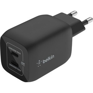 BELKIN 65W PD PPS DUAL USB-C GAN CHARGER BLACK