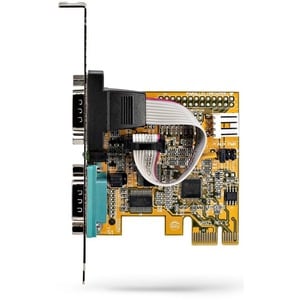 StarTech.com Serial Adapter - Low-profile Plug-in Card - 1 Pack - PCI Express 2.0 x1 - PC, Linux - 2 x Number of Serial Po