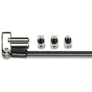 Kensington Universal 3-in-1 Keyed Laptop Lock - 1.83 m Cable - Patented T-bar/Master Keyed Lock - Carbon Steel - For Notebook