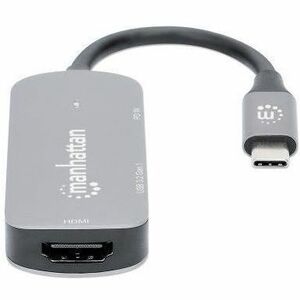 Docking USB-C 3 Ptos, HDMI/USB-A/USB-C PD - 3840 x 2160 Supported - Gris