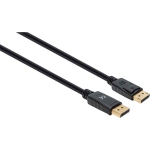 CABLE DISPLAYPORT MACHO A MACHO 4K CONTACTOS CHAPADOS EN ORO 2M NEGRO - Extremo Secundario: 1 x 20-pin DisplayPort 1.4 Dig