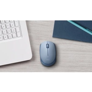 Logitech M171 Wireless Mouse - Optical - Wireless - Radio Frequency - 2.40 GHz - Blue Grey - USB - 1000 dpi - Scroll Wheel