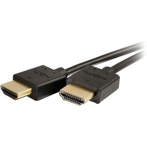 C2G 6ft Plus Series Slim Flexible HDMI Cable with Low Profile Connectors - VW-1 Rated - 4K 60Hz - M/M - Black (2 Pack) - 6