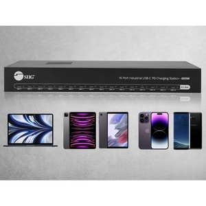 16-Port Industrial USB-C PD Charging Station - 600W - SIIG Industrial grade power charging station adds 16 USB-C charging 