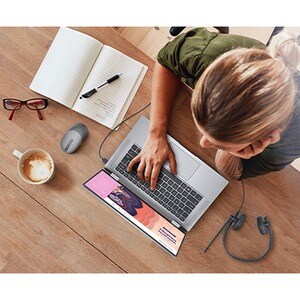 Dell WH1022 Wired Over-the-head Stereo Headset - Binaural - Ear-cup - 20 Hz to 20 kHz - 150 cm Cable - Noise Cancelling, D