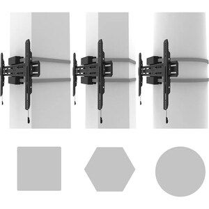 Installazione su colonna Neomounts per Schermo - Nero - 101,6 cm a 190,5 cm (75") Supporto schermo - 600 x 400 - Compatibi