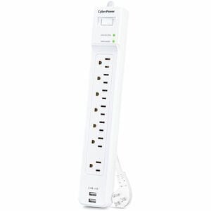 CyberPower P704URC1 Home Office 7 - Outlet Surge Protector with 2000 J Surge Suppression - Clamping Voltage 600V, 4 ft Cor