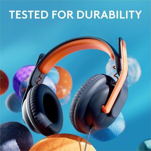 Logitech Zone Learn Wired Over-the-ear Stereo Headset - Classic Blue - Binaural - Circumaural - 131.1 cm Cable - Noise Can