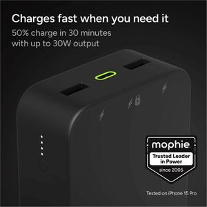 mophie powerstation XL for phones and tablets - portable power with USB-C fast charging - 20,000 mAh internal battery - Th