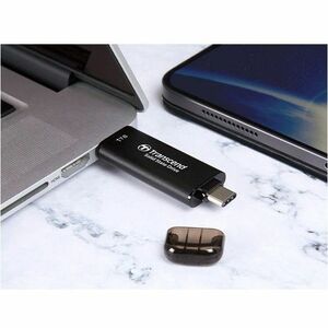 Transcend Tragbar Solid State-Laufwerk - Extern - 1 TB - Schwarz - Desktop-PC, Notebook, Spielkonsole Unterstütztes Gerät 