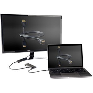 USB C Multiport Adapter - USB-C to HDMI or Mini DisplayPort 4K 60Hz 100W Power Delivery Pass-Through 4-Port 10Gbps USB Hub