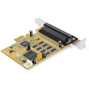 StarTech.com Multiport Serial Adapter - Yellow - PCI Express 1.0a x1 - 8 x DB-9 RS-232 - Serie, vía cable - 921.40 kbit/s 