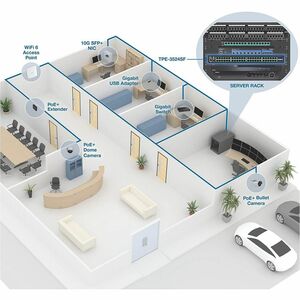 TRENDnet Web Smart TPE-3524SF 48 Ports Manageable Ethernet Switch - Gigabit Ethernet, 10 Gigabit Ethernet - 1000Base-T, 10