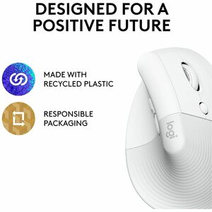 MOUSE SEM FIO BLUETOOTH LOGITECH LIFT BRANCO