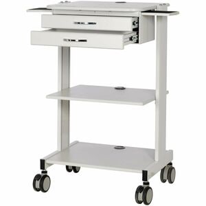 Eaton Tripp Lite Series Mobile Workstation with 2x Adjustable Shelves, 2x Metal Drawers, Locking Casters, TAA - 2 Shelf - 