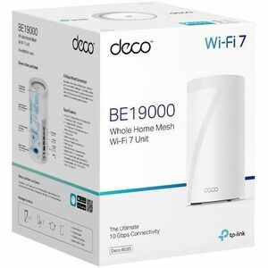 TP-Link Deco BE85 Wi-Fi 7 IEEE 802.11 a/b/g/n/ac/ax/be Ethernet Wireless Router - Tri Band - 2.40 GHz ISM Band - 6 GHz UNI