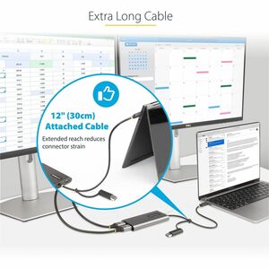 StarTech.com Adattatore USB-C a HDMI - Convertitore USB tipo C o A a 2x HDMI 4K 60Hz 100W PD - Adattatore video USB type C