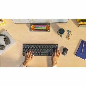 Logitech MK370 Robust Tastatur & Maus - QWERTZ - Deutsch - Tastatur, Kabellos, Bluetooth USB Typ-A, Plunger, Graphit - Mau