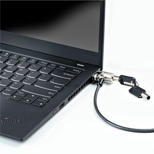 StarTech.com Cable Lock For Notebook, Chromebook, Tablet - 1.98 m Cable - Keyed Lock - Silver, Black - Steel, Plastic, Zin