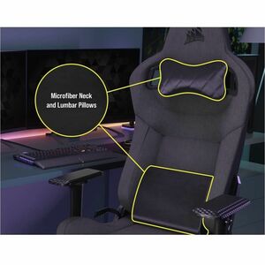 Sillón de Juego Corsair T3 RUSH - Material/Tejido, Nilón, Espuma de memoria, Acero - Carbón