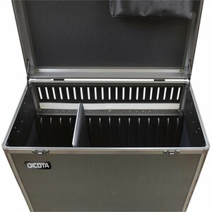 Dicota Charging Cart - 60 kg Load Capacity - 4 Casters - Aluminium - 63.30 cm (24.92") Width x 36.30 cm (14.29") Depth x 8