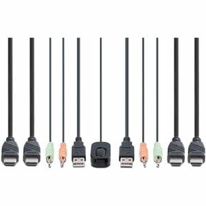 StarTech.com KVM-Switchbox - 2 Computer - 1 Lokaler Benutzer(n) - 4K - 3840 x 2160 - 4 x USB - USB 2.0 - 6 x HDMI - Desktop