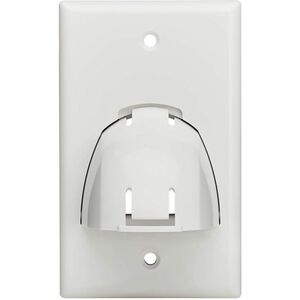 Tripp Lite series Single-Gang Up-or Down-Angle Bulk Cable Wall Plate, White, TAA - 1 x Total Number of Socket(s) - 1-gang 