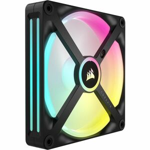 Corsair iCUE QX140 Cooling Fan - 2 x Fan(s) - 82.50 CFM Maximum Airflow - 2000 rpm - Magnetic Dome Bearing - RGB LED - Bla