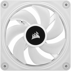 Corsair iCUE QX120 Cooling Fan - 3 x Fan(s) - 63.10 CFM Maximum Airflow - 2400 rpm - Magnetic Dome Bearing - RGB LED - Whi