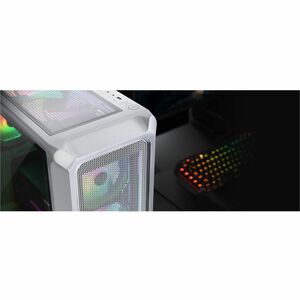 COUGAR CGR-5CC5W-MESH-RGB Gabinete para computadora gamer - Mini ITX, Micro ATX, ATX Placa base admitida - Media Torre - V