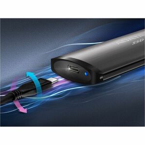 Adata SE760 512 GB Portable Solid State Drive - External - Titan Gray - Smartphone, Tablet, MacBook, Desktop PC, Notebook,