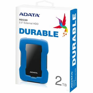 Adata HD330 AHD330-2TU31-CBL 2 TB Portable Hard Drive - External - Blue - Gaming Console Device Supported - USB 3.2 (Gen 1