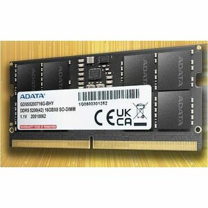 Adata GD5S5200716G-BHY 16GB DDR5 SDRAM Memory Module - For Notebook - 16 GB - DDR5-5200/PC5-41600 DDR5 SDRAM - 5200 MHz - 