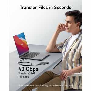 ANKER 515 USB-C to USB-C Cable (USB4) - 3.30 ft USB-C Data Transfer Cable for Monitor, Notebook, Smartphone, USB Device, T