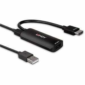 Lindy HDMI 4K60 to DisplayPort 1.2 Converter. Cable length: 157 m, Connector 1: HDMI Type A (Standard), Connector 2: Displ