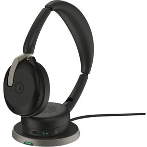 Jabra Evolve2 65 Flex Headset - Stereo - Wireless - Bluetooth - 98.4 ft - 20 Hz to 20 kHz - On-ear - Binaural - Supra-aura