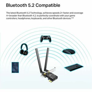 TP-Link Archer TX20E IEEE 802.11ax Bluetooth 5.2 Dual Band Wi-Fi/Bluetooth Combo Adapter for Desktop Computer/Server - PCI