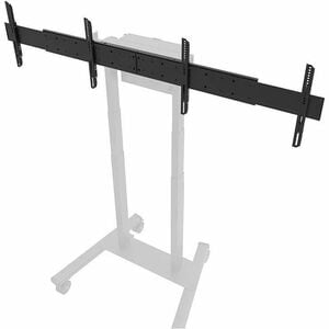 Neomounts Mounting Adapter for Display Screen, Wall Mount, Floor Stand - Black - Height Adjustable - 2 Display(s) Supporte