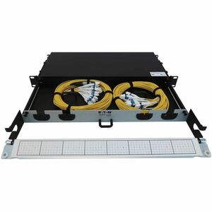Tripp Lite by Eaton N48S-2M24L12-10Network Patch Panel - Aqua - 12 x Duplex - 1U High - 19" Wide - Rack-mountable