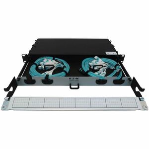 Tripp Lite series N48M-2M24L12-10Network Patch Panel - Aqua - 12 x Duplex - 1U High - 19" Wide - Rack-mountable