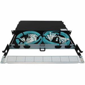 Tripp Lite series N48M-2L24L-10Network Patch Panel - Aqua - 24 x Duplex - 1U High - 19" Wide - Rack-mountable